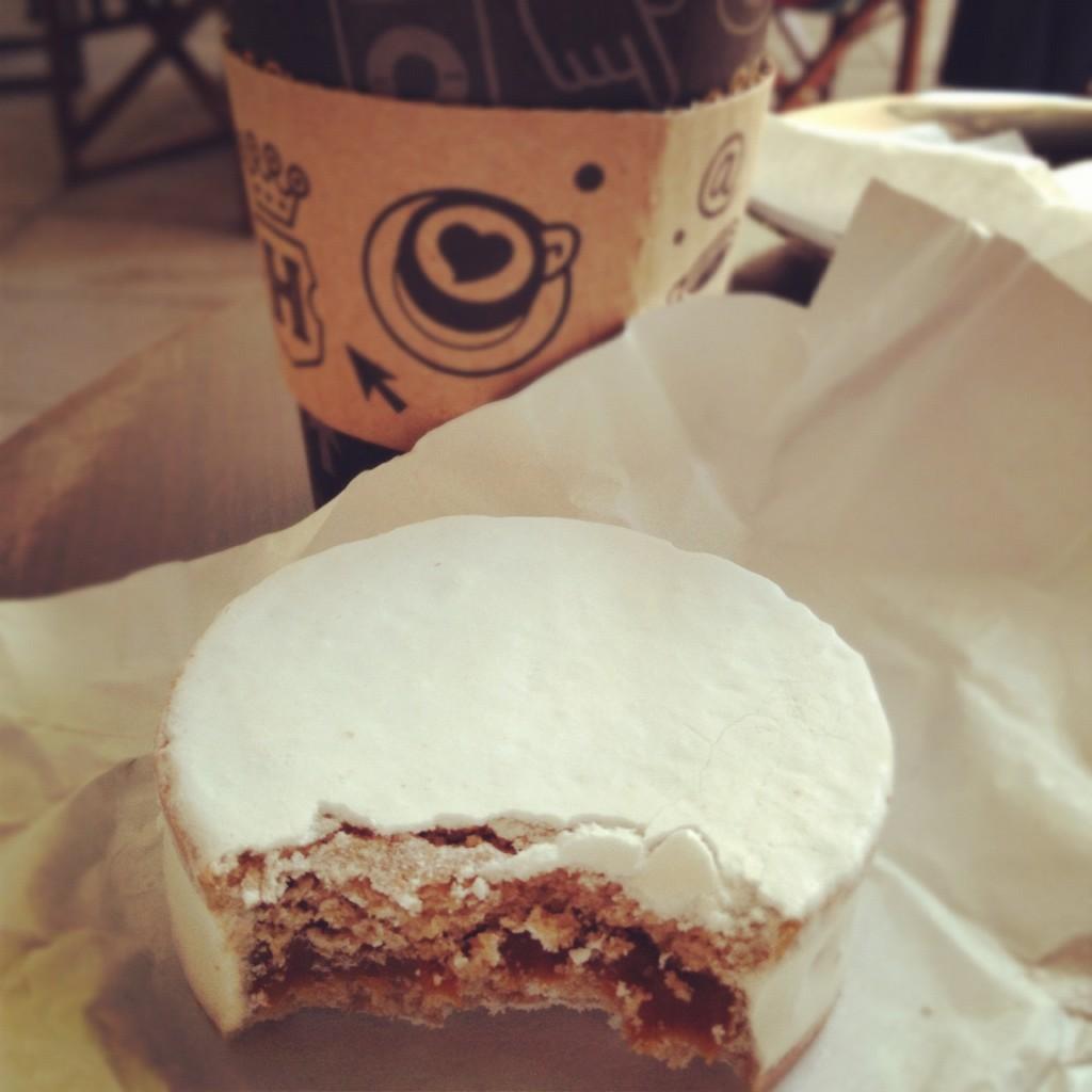 Alfajores for All! Dulce de Leche Alfajores and coffee every day mid-afternoon.